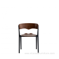 X-Chair plastic leg with bent wood seat&backrest